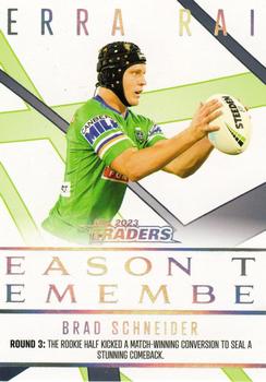 2023 NRL Traders Titanium - Season To Remember #SR05 Brad Schneider Front